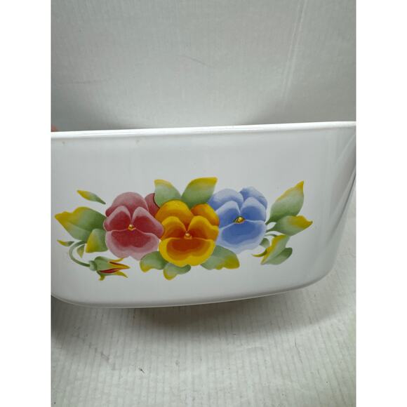 Vintage CorningWare Summer Blush Pansy Casserole Dish Bakeware with Lid A-5-B‎ - Picture 5 of 5